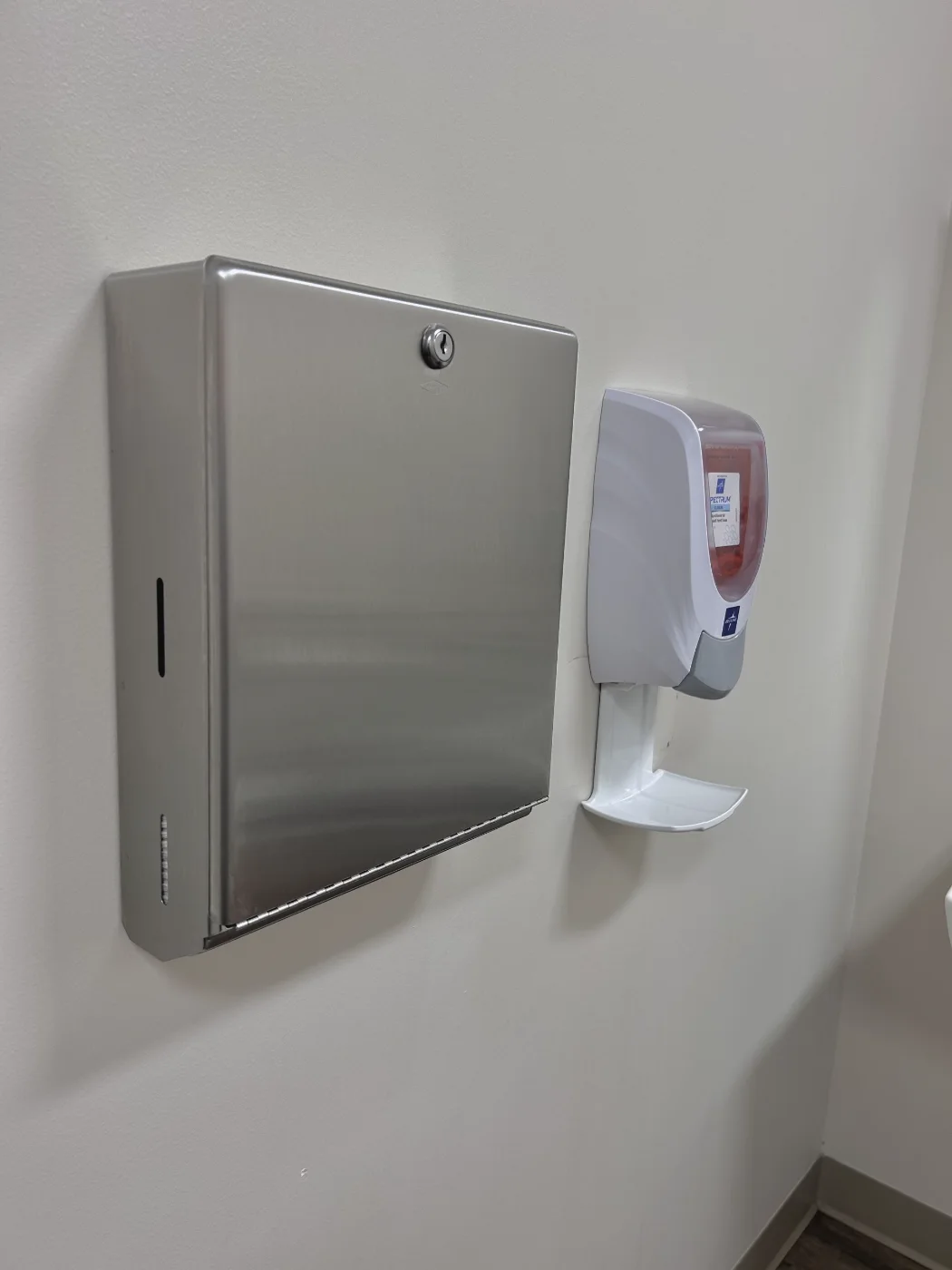 Dispensers and wall fixtures wiped spotless
