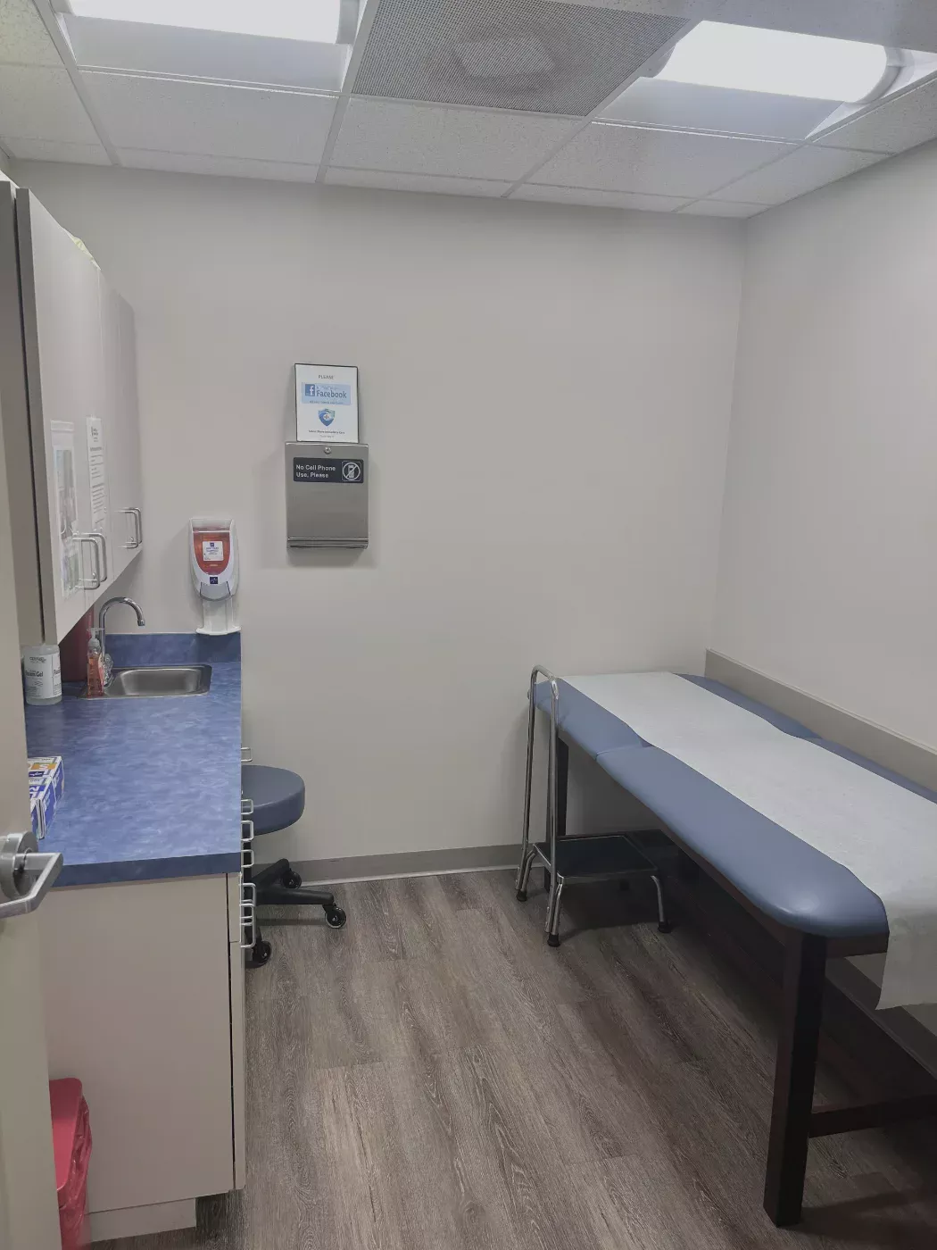 Exam room wiped down and sanitized